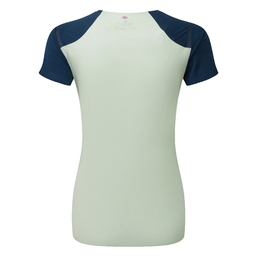 Ronhill Tech Race Short Sleeve Women's Running Tee - Dark Navy/Honeydew