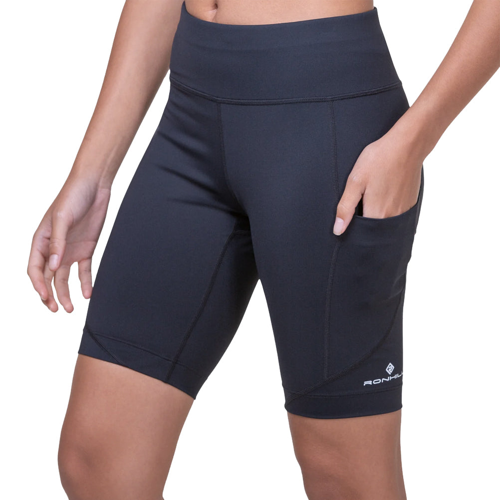 Ronhill Tech Stretch Women's Running Short Tight - Black/Bright White