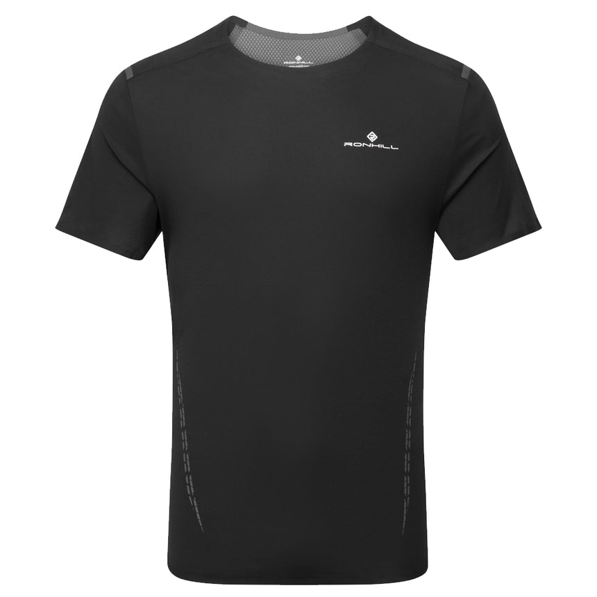 Ronhill Tech Race Short Sleeve Men's Running Tee - Black/Artemis