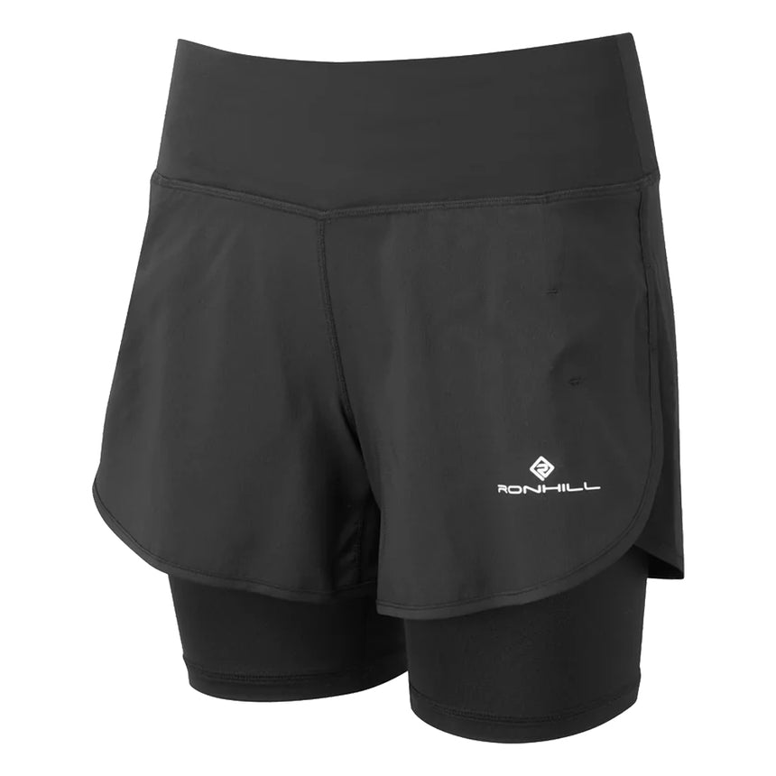 Ronhill Tech 4.5 inch Twin Women's Running Short - All Black