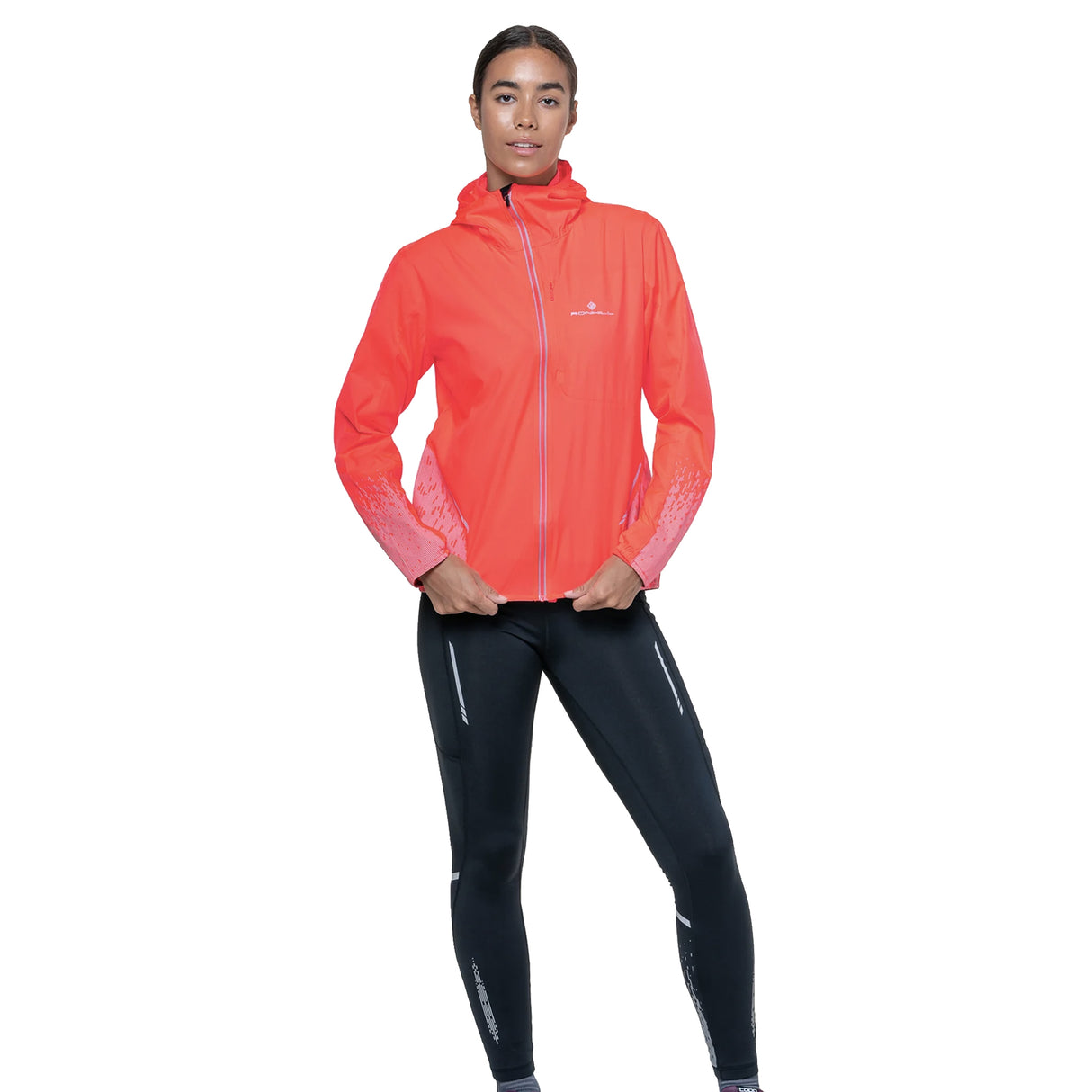 Ronhill Tech Reflect Women's Running Jacket - Hot Coral/Reflect
