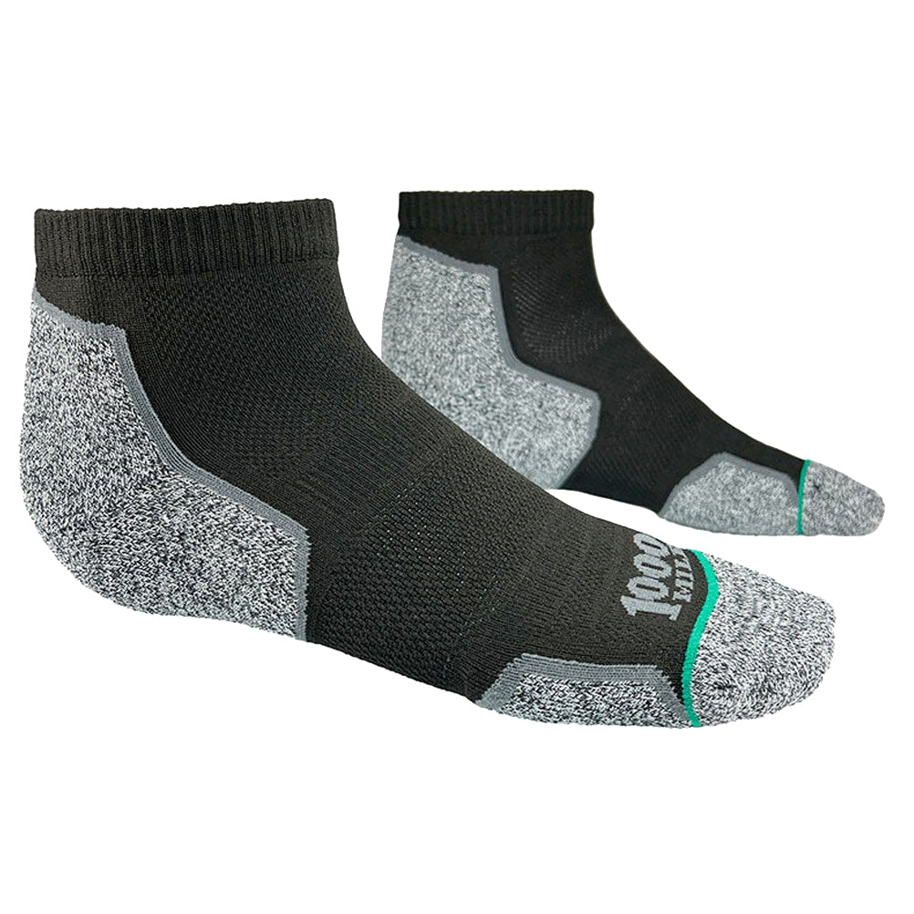 1000 Mile Repreve Single Layer Men's Running Sock Twin Pack - Black