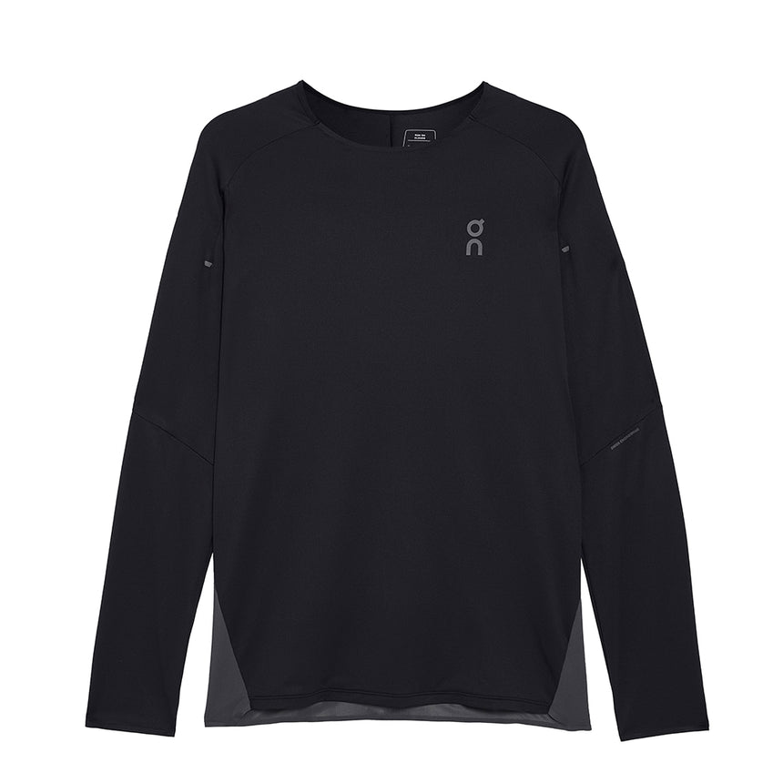 On Running Performance Long Sleeve Men's Running Tee - Black/Eclipse
