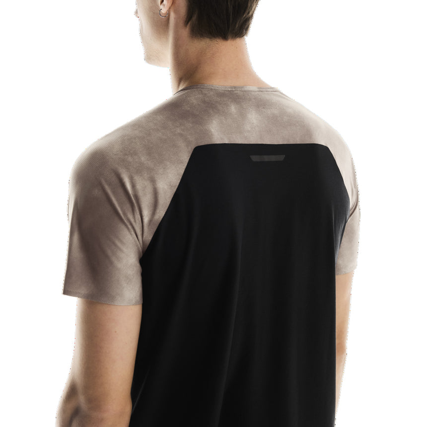 On Running Performance AOP Short Sleeve Men's Running Tee - Cinder/Black