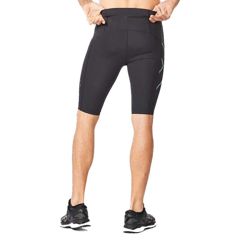 2XU Light Speed Men's Compression Shorts Black/Silver Sage Reflectiv