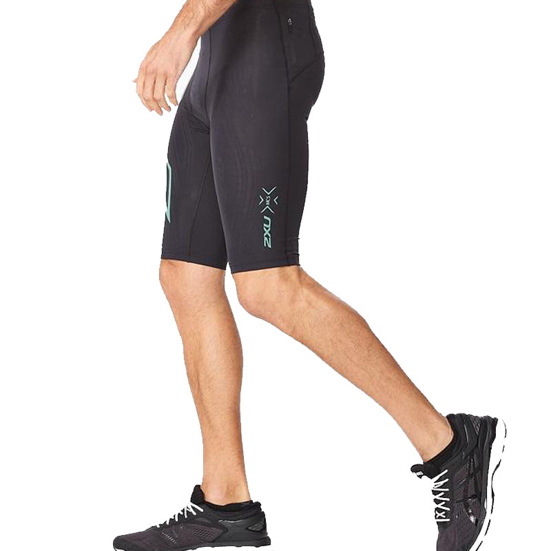 2XU Light Speed Men's Compression Shorts Black/Silver Sage