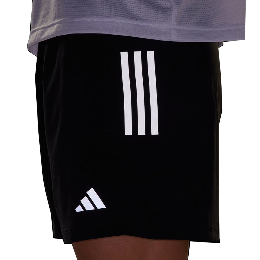 Adidas Own The Run 3 Stripes 5inch Men's Running Short - Black