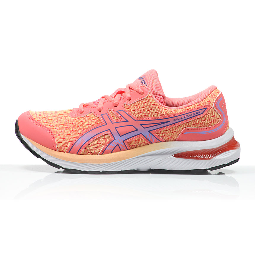 Asics Gel Cumulus 24 Junior Running Shoe - Papaya/Dusty Purple
