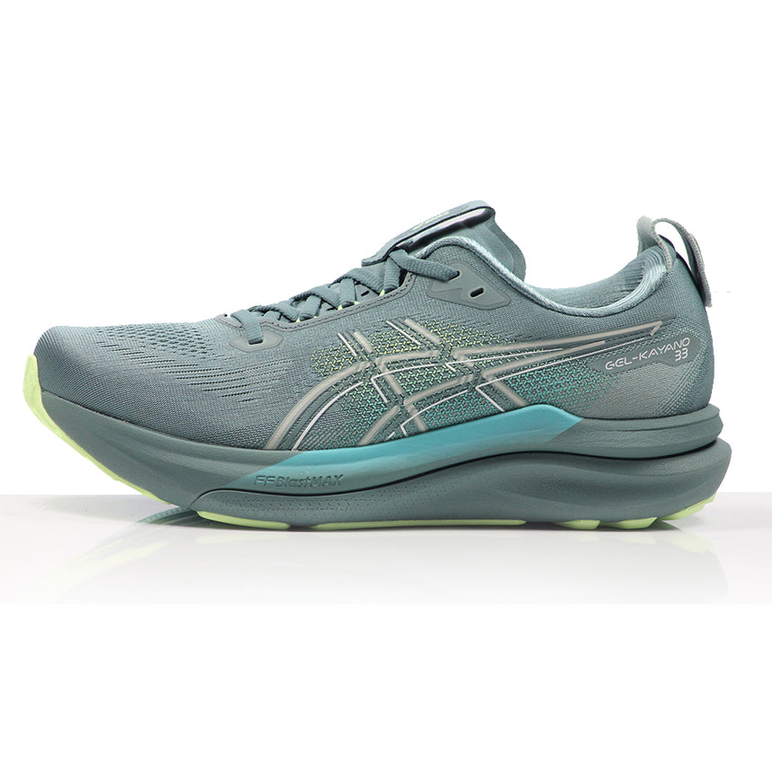Asics Gel Kayano 33 Men's Running Shoe - Foggy Teal/Illuminate Yellow