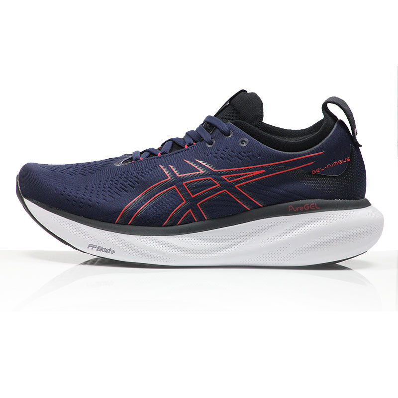 Asics Gel Nimbus 25 Men's Running Shoe - Midnight/Electric Red