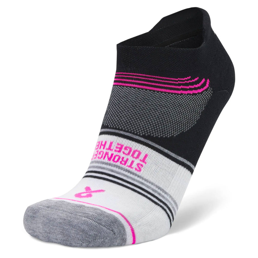 Balega Enduro Grit & Grace No-Show Running Sock - Black/White/Pink