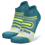 Balega Grit & Grace Move With Purpose No-Show Running Sock Lake Blue/Lime Punch