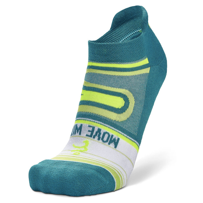 Balega Grit & Grace Move With Purpose No-Show Running Sock Lake Blue/Lime Punch