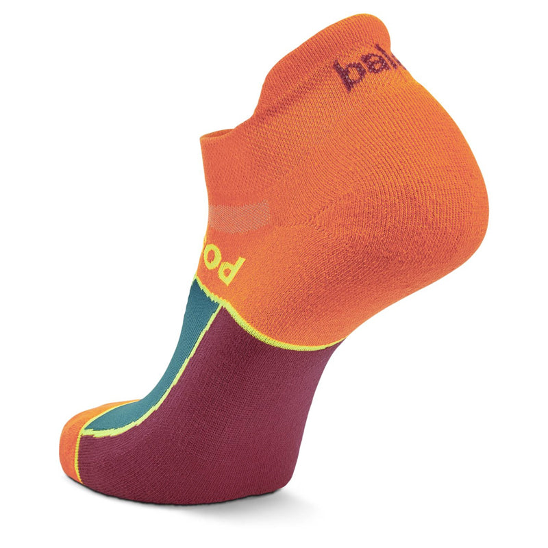 Balega Grit & Grace Positive Energy  No-Show Running Sock - Orange/Candy Pink