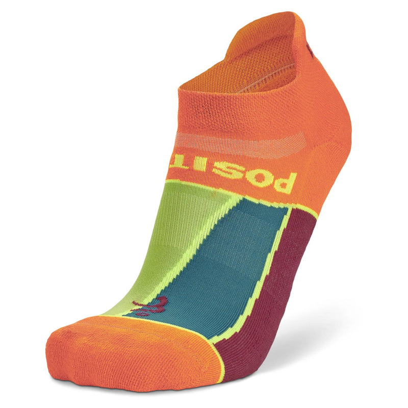 Balega Grit & Grace Positive Energy  No-Show Running Sock - Orange/Candy Pink