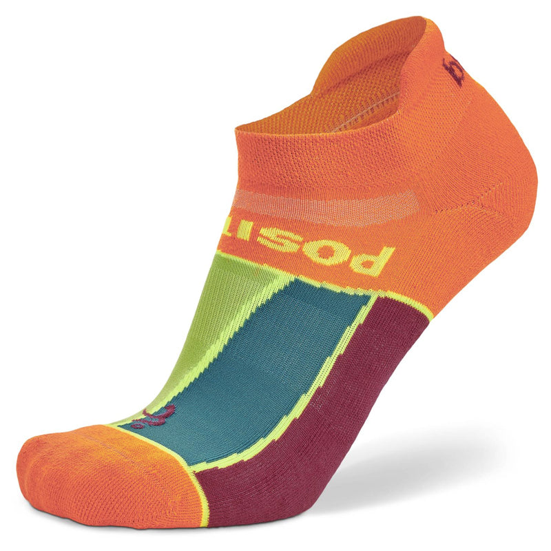 Balega Grit & Grace Positive Energy  No-Show Running Sock - Orange/Candy Pink