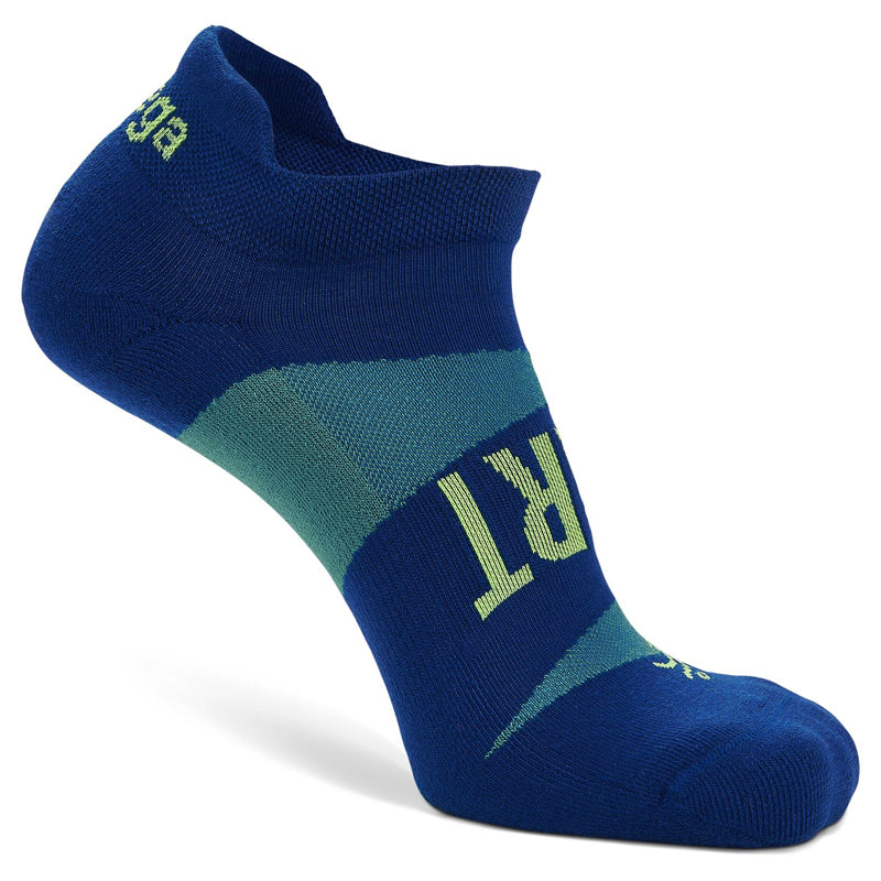 Balega Grit & Grace Start Today No-Show Running Sock - Neon Blue/Mellow Lime