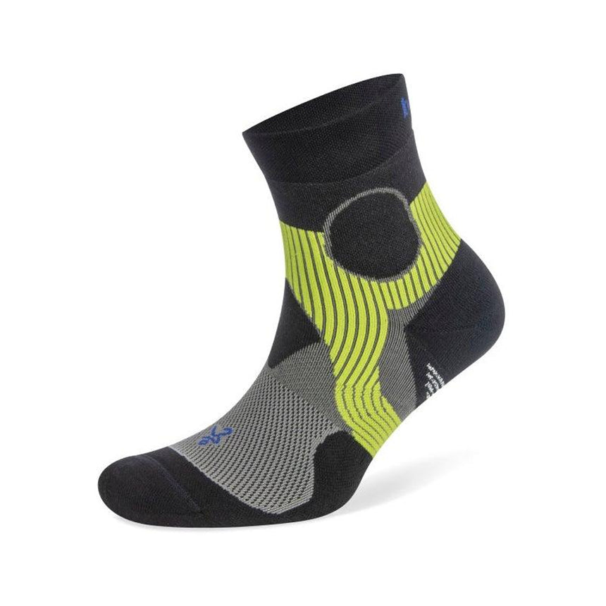 Balega Support Quarter Running Sock - Light Grey/Black