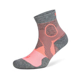 Balega Support Quarter Running Sock - Light Grey/Black