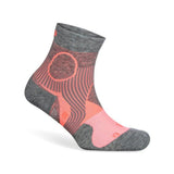 Balega Support Quarter Running Sock - Light Grey/Black