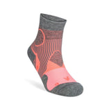 Balega Support Quarter Running Sock - Light Grey/Black