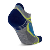 Balega Ultralight No Show  Running Sock - Grey Heather/Royal Blue