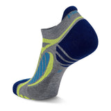 Balega Ultralight No Show  Running Sock - Grey Heather/Royal Blue