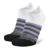 Balega Grit & Grace Unstoppable No-Show Running Sock - White/Black/Purple
