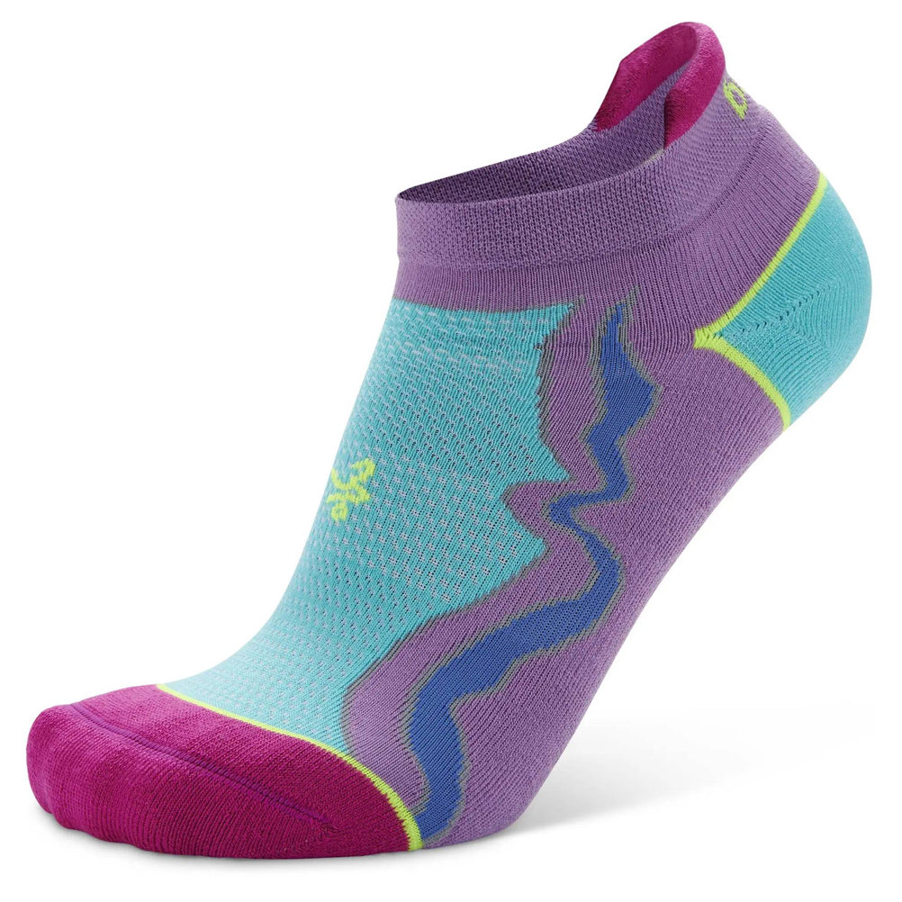 Balega Enduro No-Show Running Sock -  Lilac/Neon Aqua