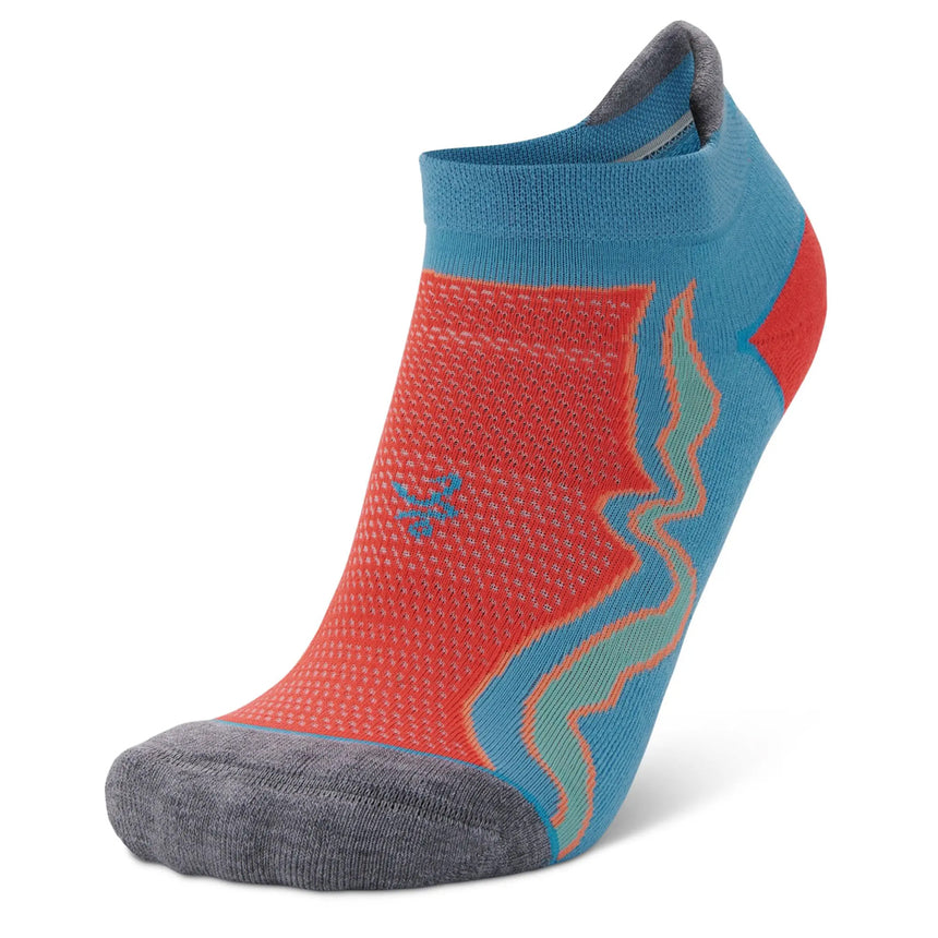 Balega Enduro No-Show Running Sock - Aqualine/Neon Coral