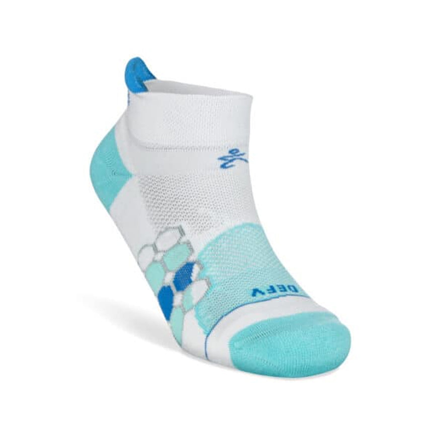 Balega-enduro-no-show-Grit-and-Grace-white-light-aqua-side-front
