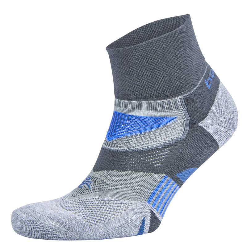 Balega Enduro Quarter Running Sock - Grey Heather/Ink