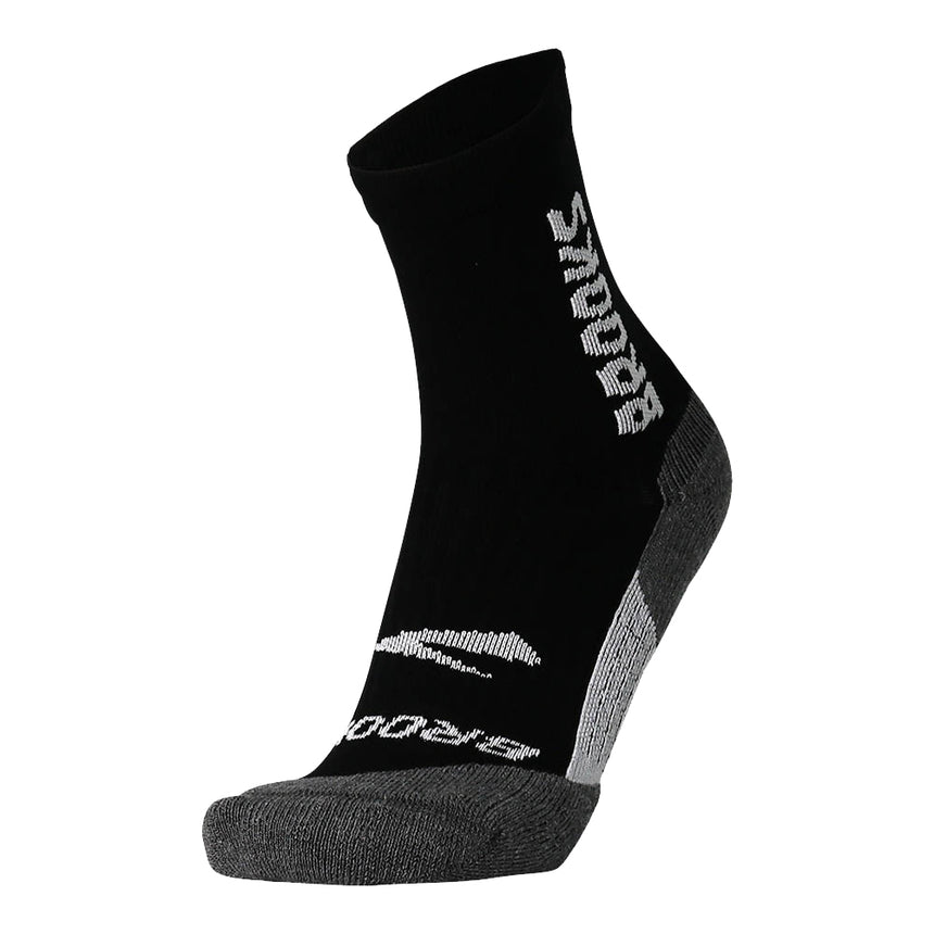 Brooks Ghost Crew Running Sock - Black/BR Crew