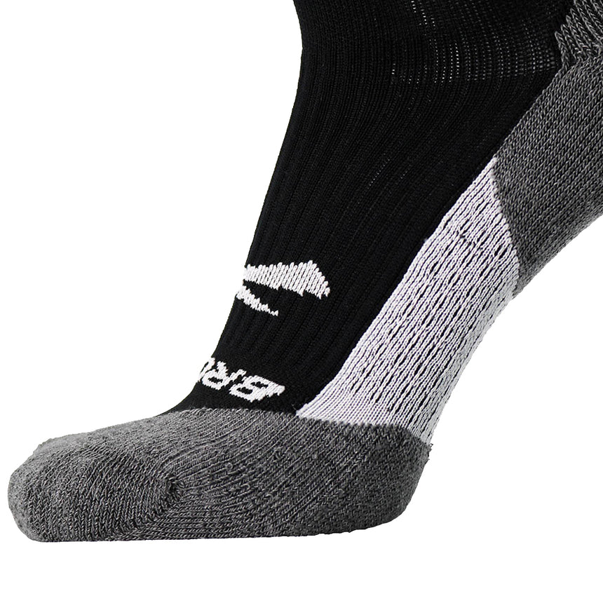 Brooks Ghost Crew Running Sock - Black/BR Crew
