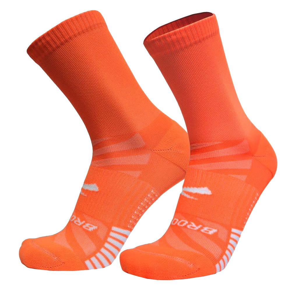 Brooks Ghost Lite Crew Running Sock - Fluoro Flash