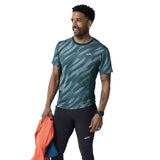 Brooks Atmosphere 3.0 Short Sleeve Men's Running Tee - Ultra Print/Deep Sea