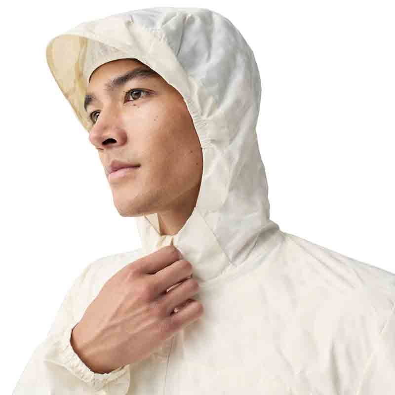 Brooks Canopy Reflective Men's Running Jacket - Reflective Wordmark Bone