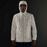 Brooks Canopy Reflective Men's Running Jacket - Reflective Wordmark Bone