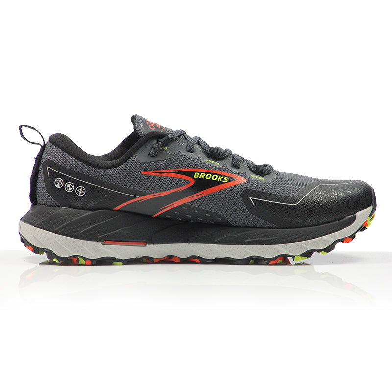 Brooks Cascadia 18 GTX Men's Trail Shoe - Blackened Pearl/Black/Tomato