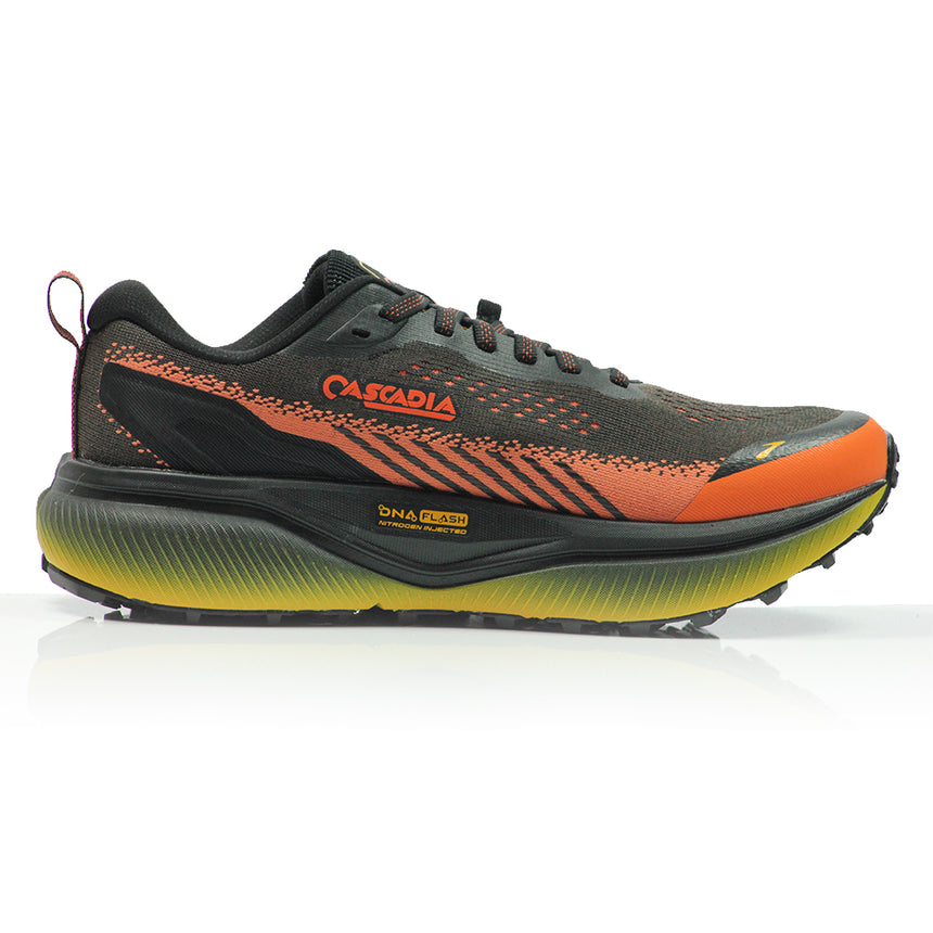 Brooks Cascadia 20 Men's Trail Shoe - Black/Tigerlily/Orange
