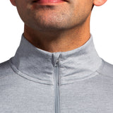 Brooks Dash Half Zip 2.0 Men's Running Top - Htr Stone