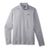 Brooks Dash Half Zip 2.0 Men's Running Top - Htr Stone