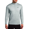 Brooks Dash Half Zip 2.0 Men's Running Top - Htr Stone