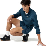 Brooks Dash Reflective Men's Running Short - Reflective Wordmark Indigo