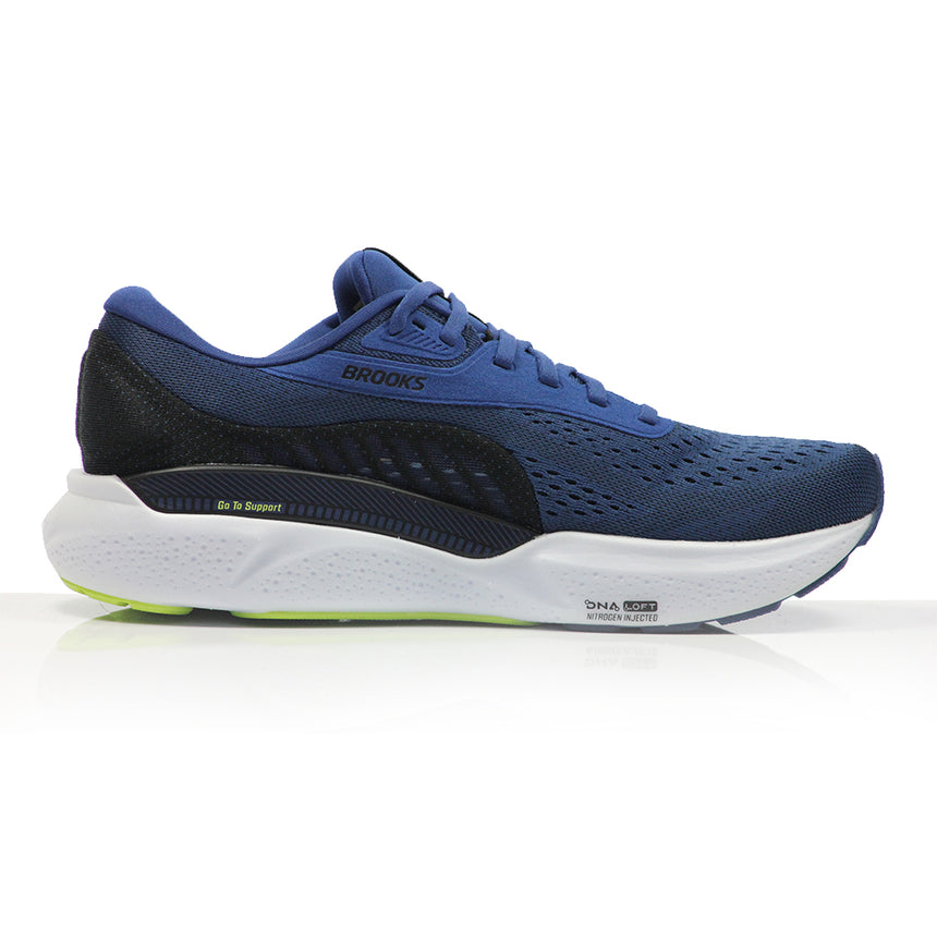 Brooks Adrenaline GTS 24 Men's Running Shoe - Navy Peony/Black/Acid Lime