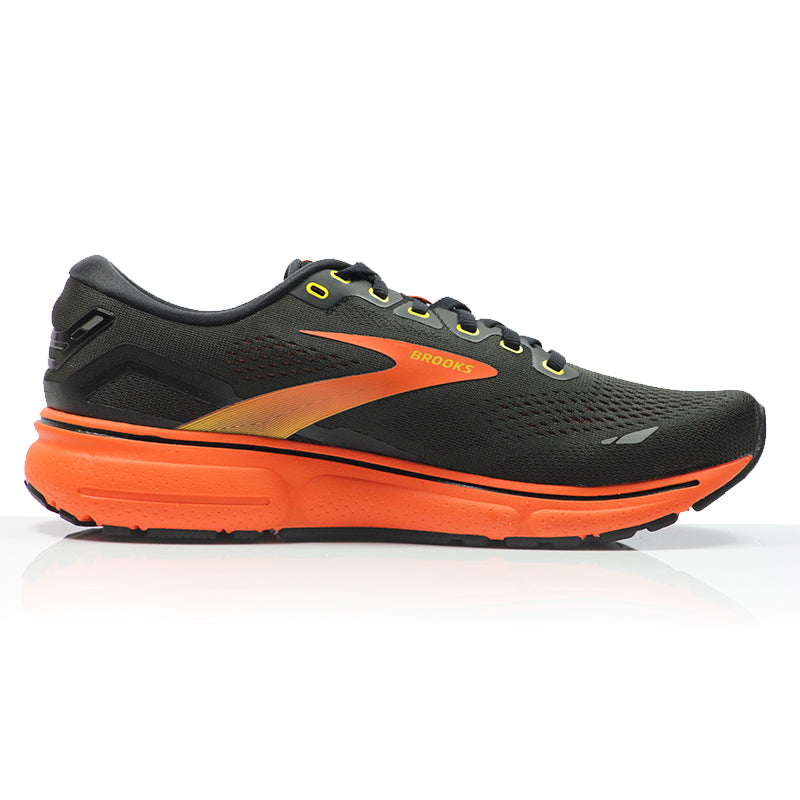Brooks Ghost 15 Men's Running Shoe - Black/Yellow/Red