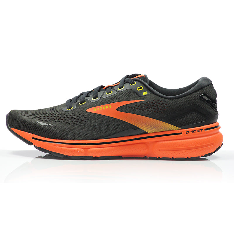 Brooks Ghost 15 Men's Running Shoe - Black/Yellow/Red
