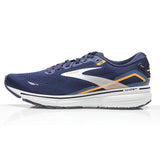 Brooks Ghost 15 Men's 2E Wide Fit Running Shoe - Peacoat/Blue/Orange Pop