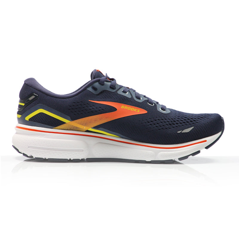 Brooks Ghost 15 Men's Running Shoe - Peacoat/Red/Yellow