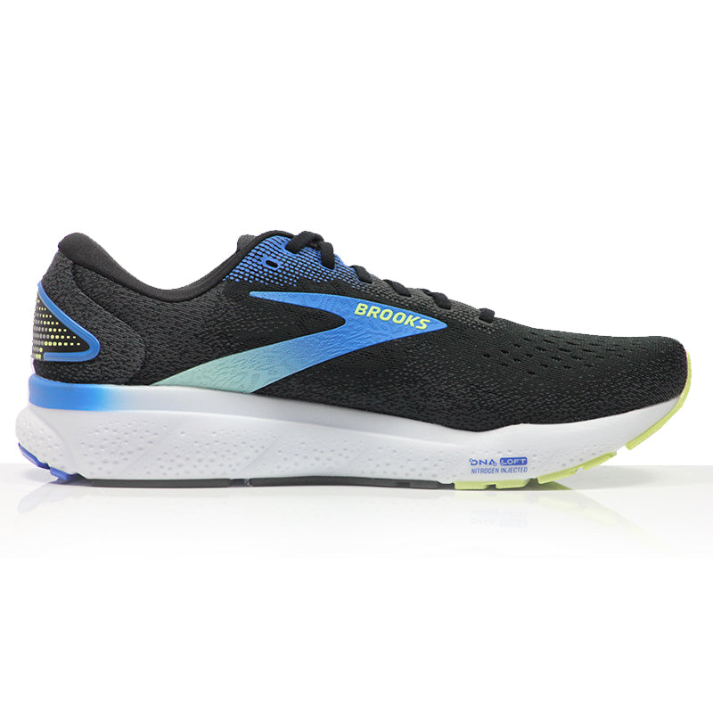 Brooks Ghost 16 Men's Running Shoe - Black/Cobalt/Neo Yellow